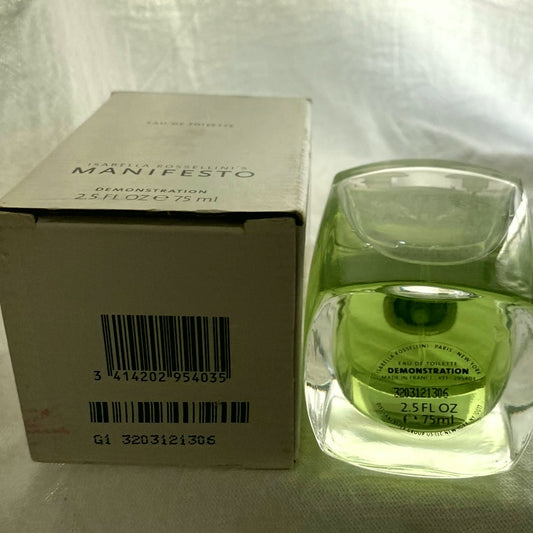 Isabella Rossellini Manifesto Perfume 75 ml Eau de toilette rare bottle