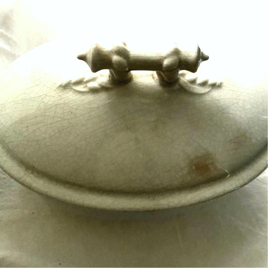 Antique K T K Stone China Boar Mark Knowles Taylor trinket box antique