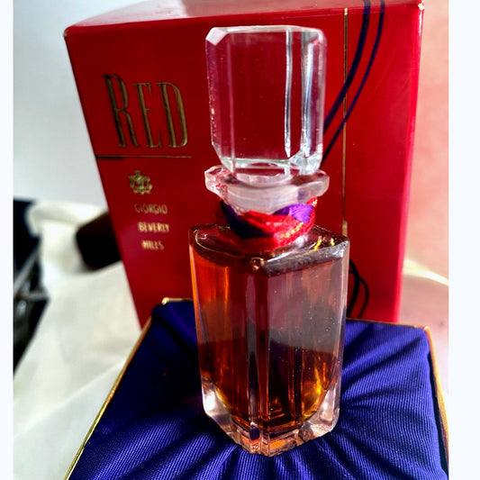 Vintage Giorgio Beverly Hills RED Perfume 7.5 ml rare mini crystal bottle