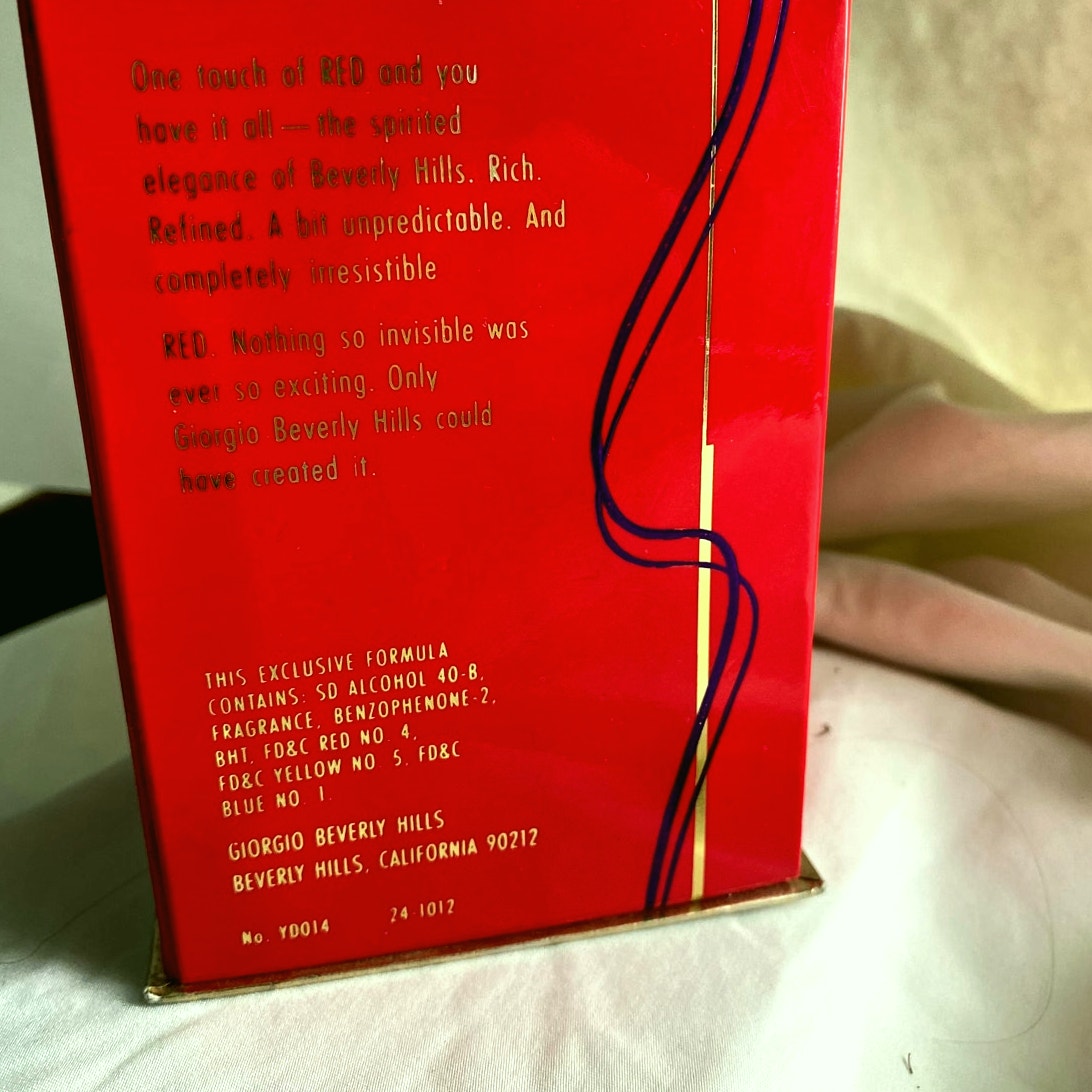 Vintage Giorgio Beverly Hills RED Perfume 7.5 ml rare mini crystal bottle