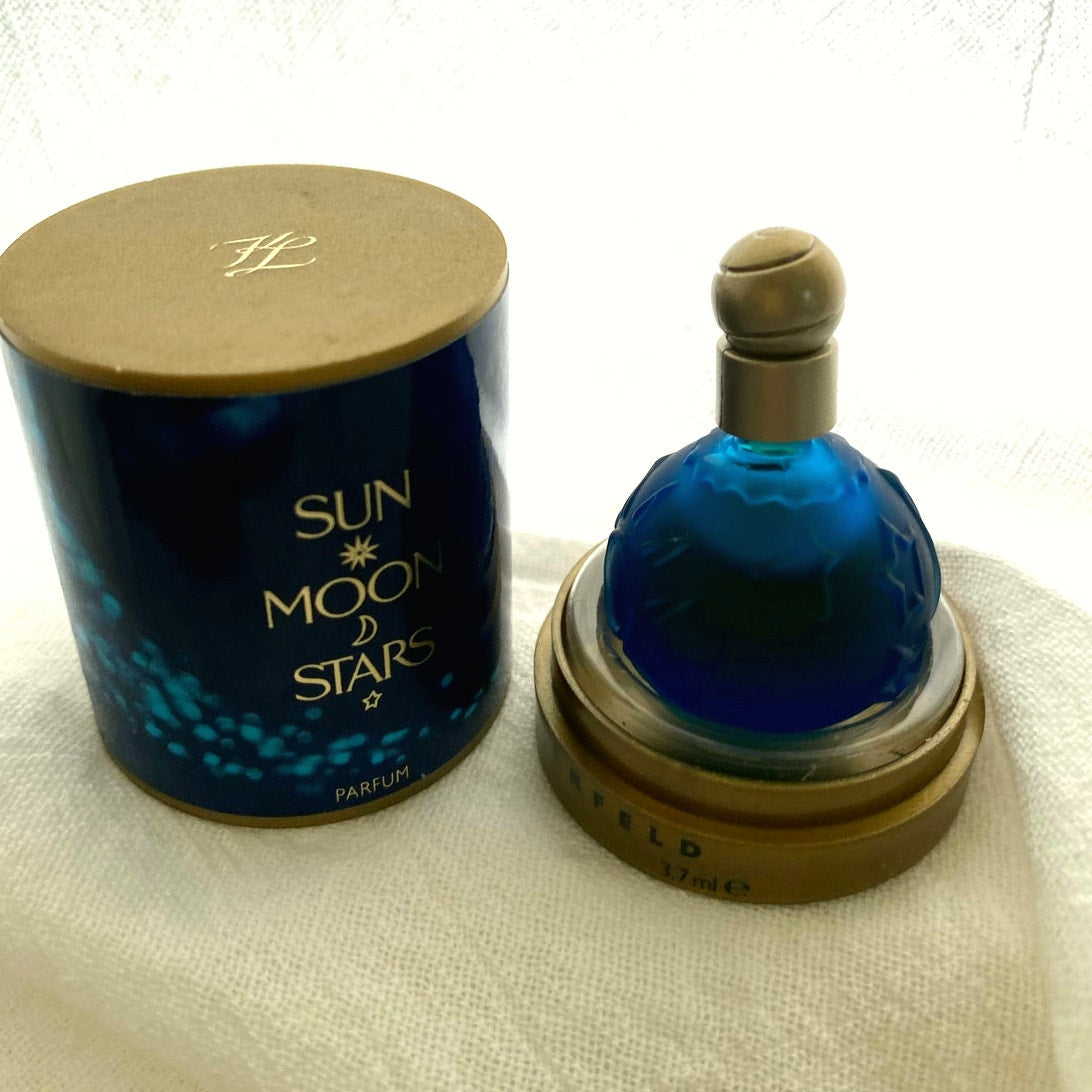 Vintage carl Lagerfeld sun moon stars mini perfume Original box Collectable