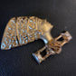 Brooch VTG gold tone Egyptian queen Nefertiti brooch pin