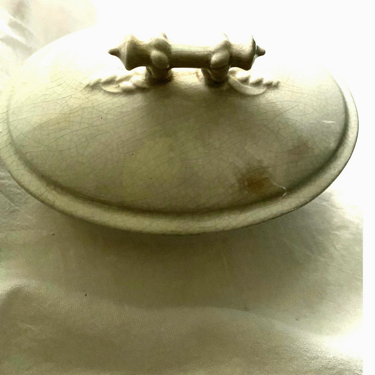 Antique K T K Stone China Boar Mark Knowles Taylor trinket box antique
