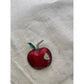Vintage Red Enamel Apple Forbidden Fruit Rhinestone brooch pin teacher