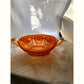 Aber Carnival Glass Candy dish Double handed footed bowl Starburst Pattern