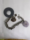 Brighton sliver hollow square medallion link bracelet