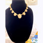 1920 Carved Scarab Necklace Egyptian Revival Cream Beads made from Lucite Rare