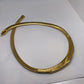 Monet omega checker stretch flex gold black enamel necklace