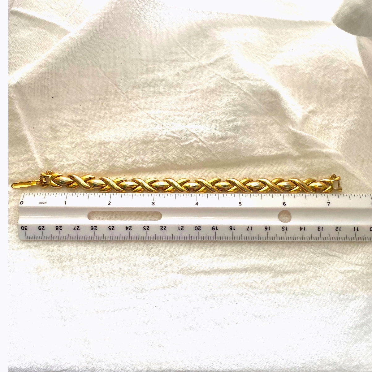 Vintage Style 24K gold Plated Woven Chain Bracelet Classic statement jewelry