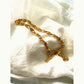 Vintage style Gold Toggle bracelet unique link chain plated gold statement piece