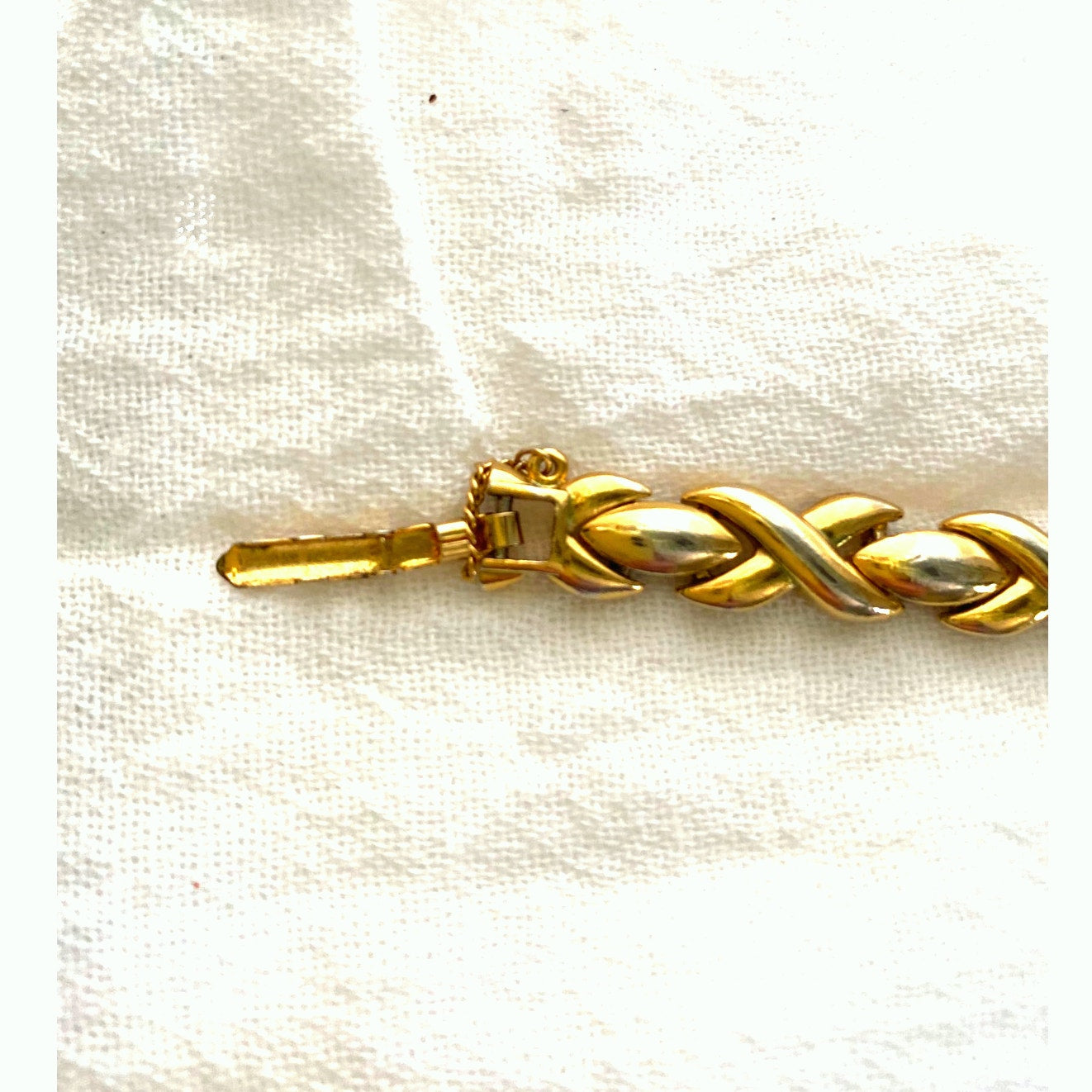 Vintage Style 24K gold Plated Woven Chain Bracelet Classic statement jewelry