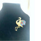 Vintage Gorgio Flamingo brooch, vintage Rhinestone pin