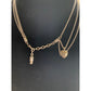 Brighton Silver 3 Strand Horsehoe Heart cross Necklace