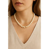 Vintage Peral Necklace with Gold Spring Ring Clasp 18-inch single strand Faux