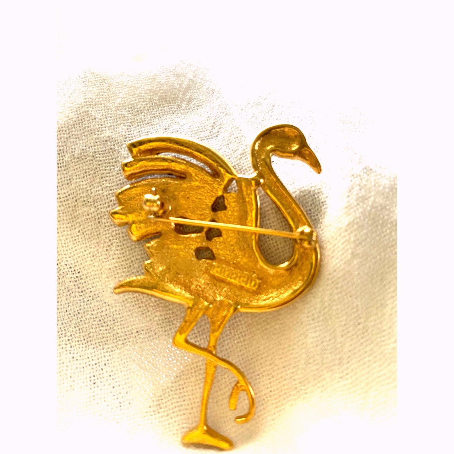 Vintage Gorgio Flamingo brooch, vintage Rhinestone pin