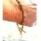 Vintage style Gold Toggle bracelet unique link chain plated gold statement piece