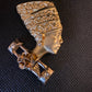 Brooch VTG gold tone Egyptian queen Nefertiti brooch pin