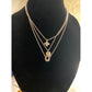 Brighton Silver 3 Strand Horsehoe Heart cross Necklace