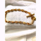 Vintage style Gold Toggle bracelet unique link chain plated gold statement piece