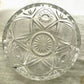 Vintage Lead Crystal Cut Glass Vanity Bowl Elegant Jewelry Dish StarburstPattern