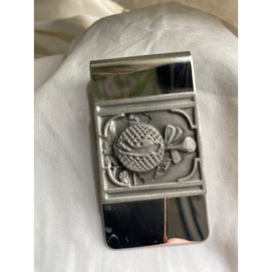 Siskiyou sports Golf Themed Large Steele Money clip vintage Golf lover Gift for him
