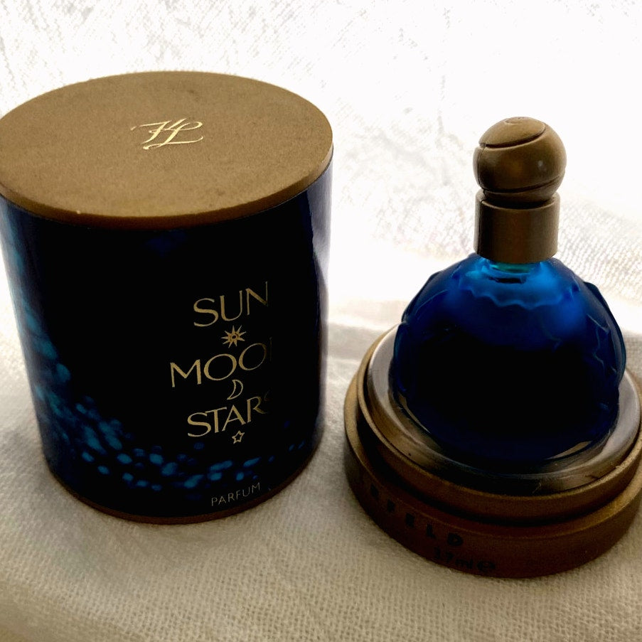 Vintage carl Lagerfeld sun moon stars mini perfume Original box Collectable