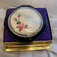 Evan’s Compact black enamel with Guilloche floral design powder