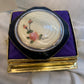 Evan’s Compact black enamel with Guilloche floral design powder