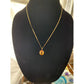 Gold Citrine Pendent Necklace November Birthstone Jewerly gift