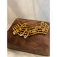 Brooch Bass Clef and musical notes gold tone