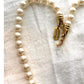 Vintage Kissaka Faux Peral Necklace 18-inch Gold Clasp Chocker Bridal or Evening
