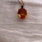 Gold Citrine Pendent Necklace November Birthstone Jewerly gift