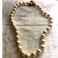 Vintage Peral Necklace with Gold Spring Ring Clasp 18-inch single strand Faux