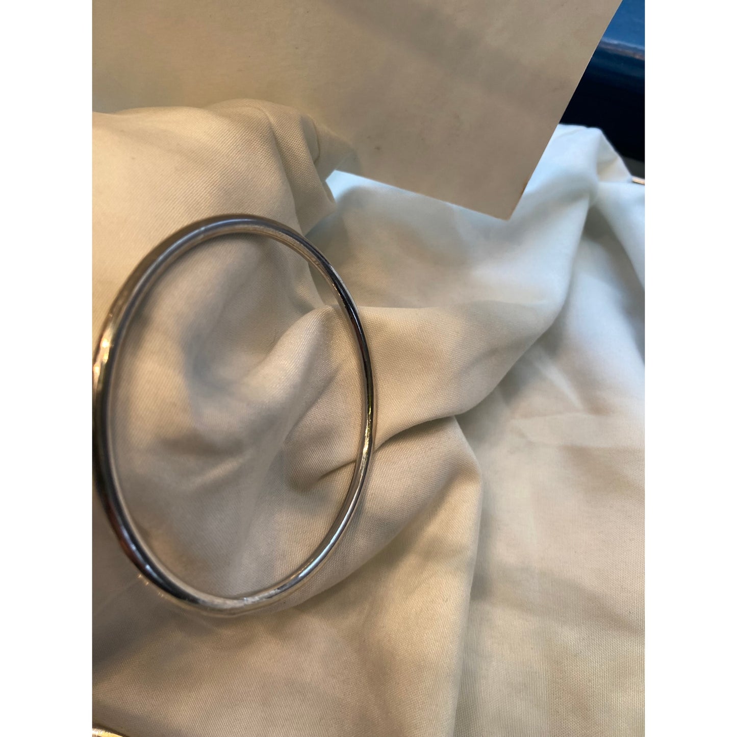 Set of 5 silver toned bracelets with Crystal accents