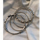 silver tone Bangle Bracelet set Vintage Mixed styles Stackable Jewerly