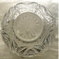 Vintage Lead Crystal Cut Glass Vanity Bowl Elegant Jewelry Dish StarburstPattern
