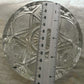 Vintage Lead Crystal Cut Glass Vanity Bowl Elegant Jewelry Dish StarburstPattern