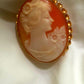 Vintage exquisite quality Authentic shell Cameo brooch 9ct gold