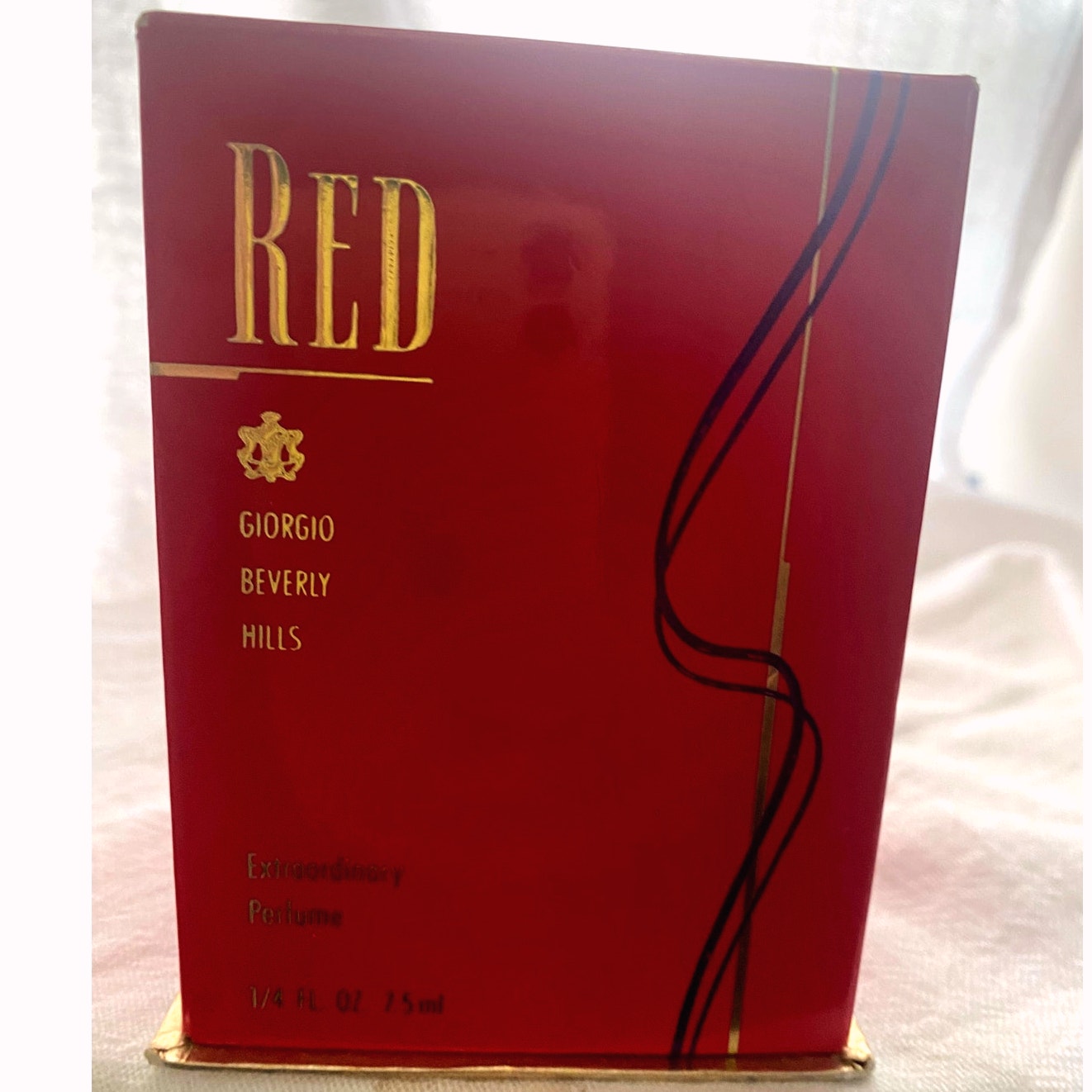 Vintage Giorgio Beverly Hills RED Perfume 7.5 ml rare mini crystal bottle