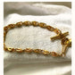 Vintage Gold chain Bracelet with knight Chess Piece charm retro toggle clasp