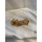 Brooch Bass Clef and musical notes gold tone